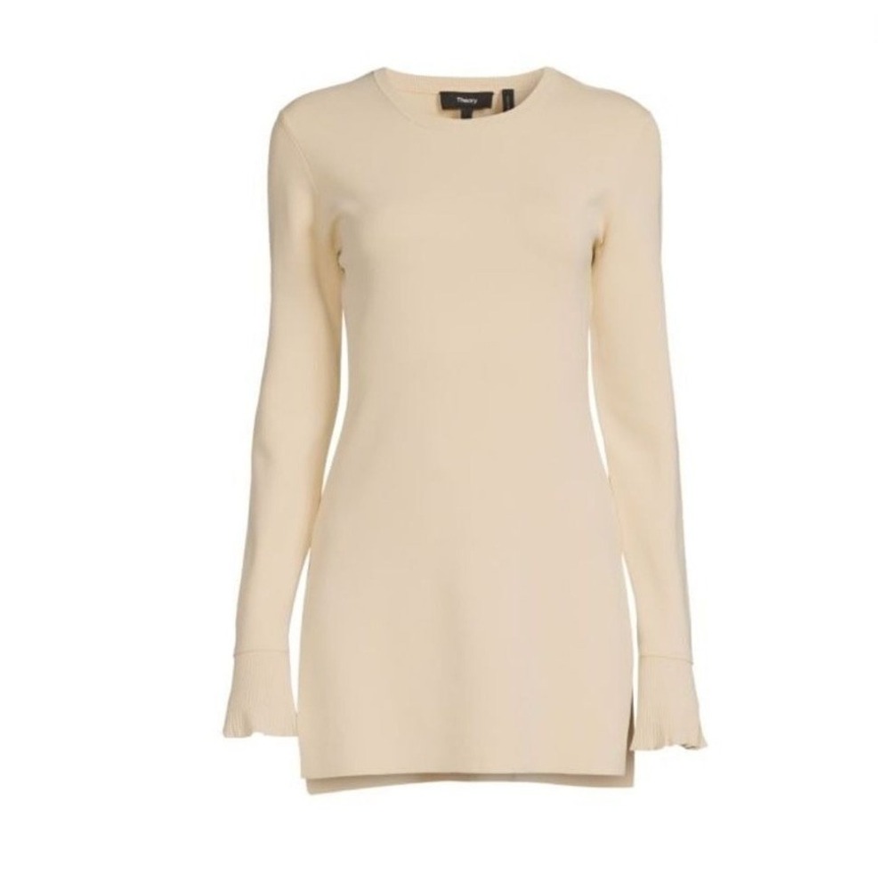 Theory Milania Tunic‎ Sweater Wood Ash Size Small New With Tags